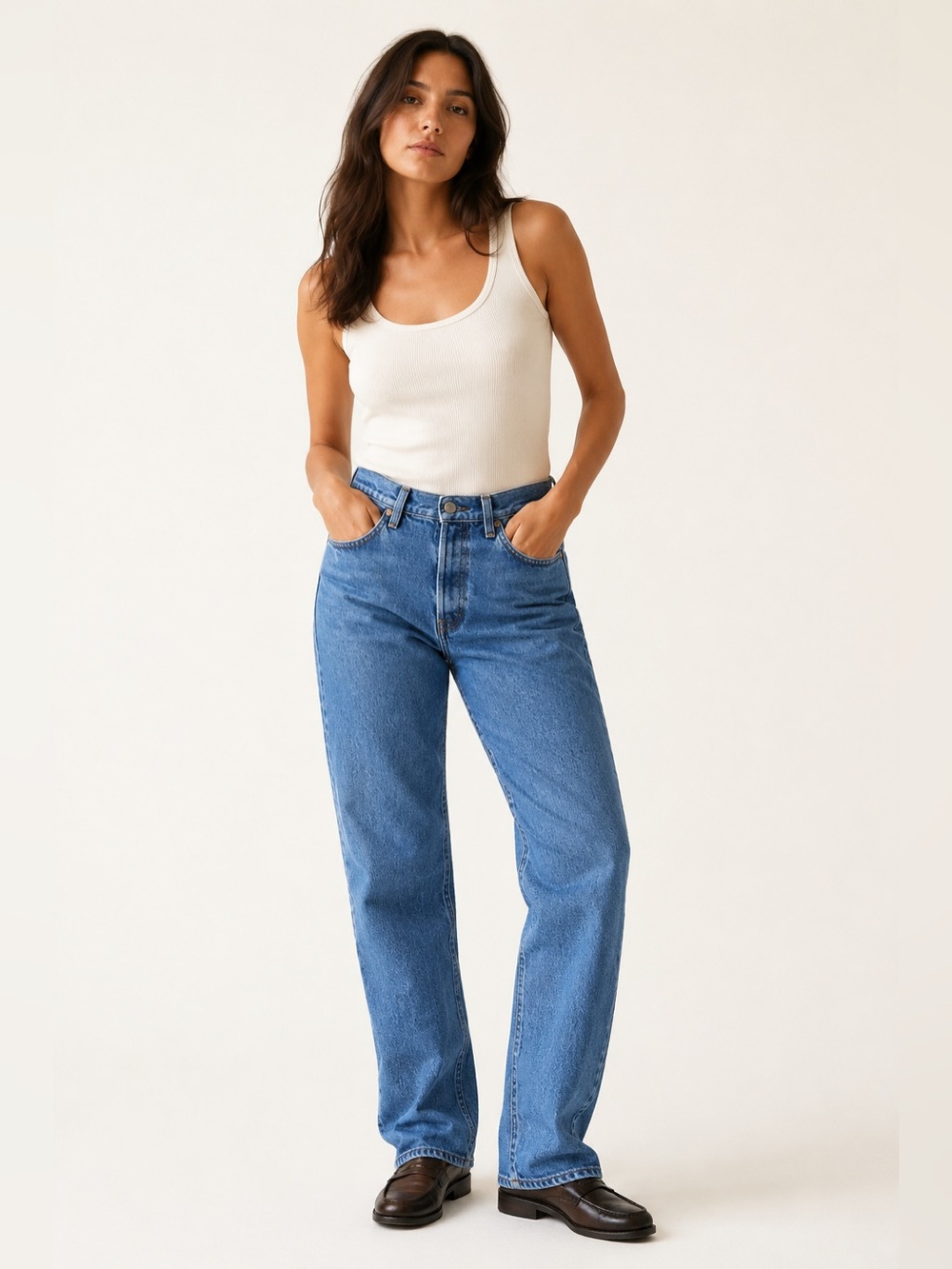 Levi’s 501 Straight Jeans Red Tab Button Fly Sample Denim